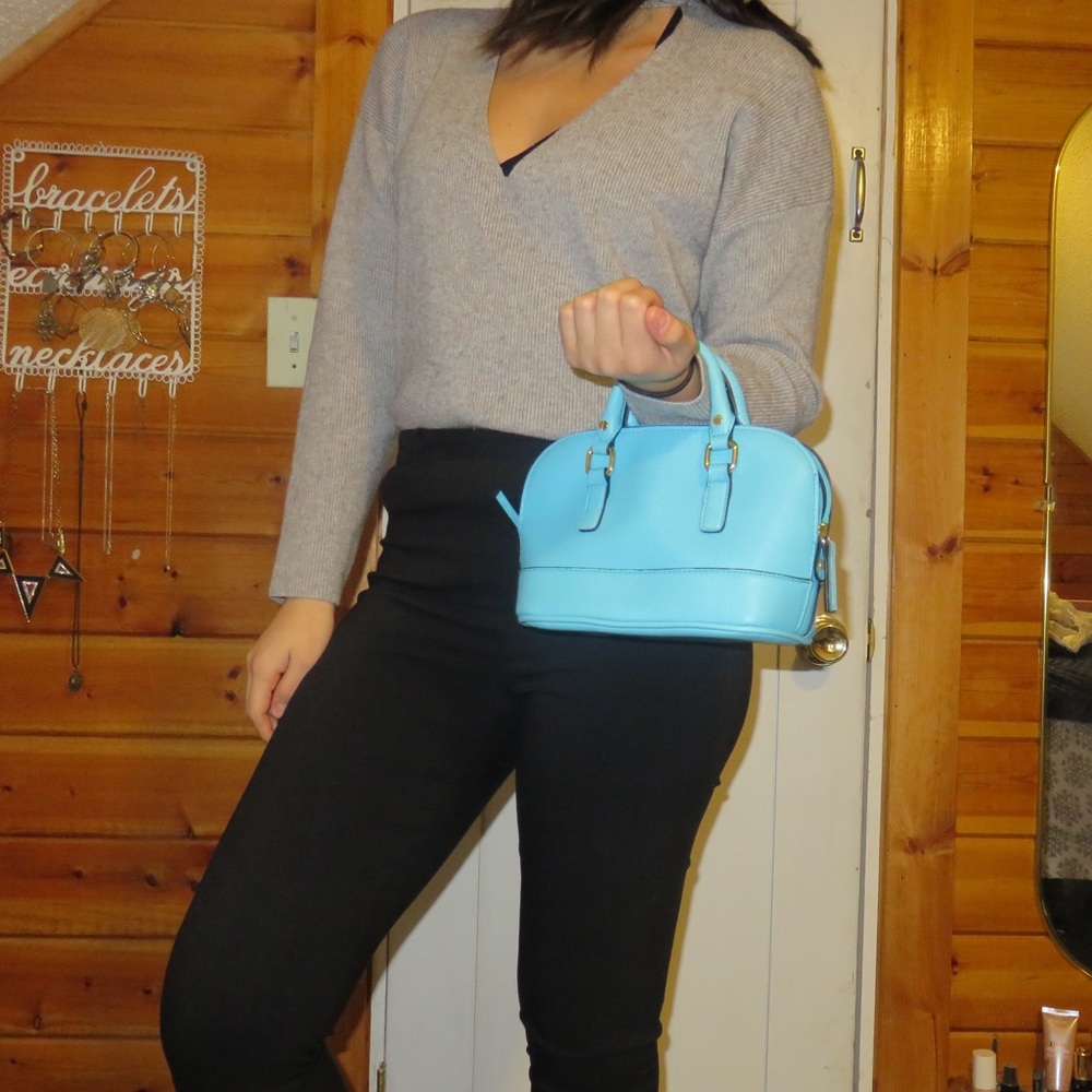 Baby blue tiny purse